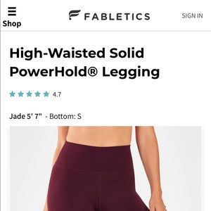 New Fabletics High-Waisted Powerhold Legging
